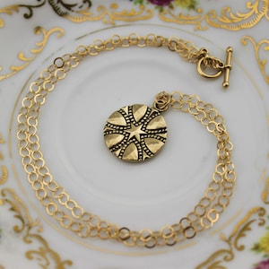 Bronze Victorian Starburst Pendant