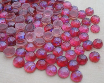 5mm Mexican Opal Dragon's Breath Czech Preciosa Unfoiled Flat Back Round Glass Cabs * DIY Jewelry Making & Replacement Cabs * 12PCS