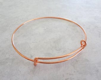 Adjustable Wire Cuff Rose Gold Bracelets, Bangle Bracelets, Charm Bracelets 4PCS