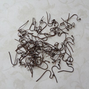Antiqued Brass Hook Ear Wires * DIY Jewelry Making * 22x11mm * 50PCS