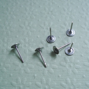 4mm Surgical Steel Round Earring Pads * Ear Posts * 10.5mm Posts ONLY * Backs have to be bought Separately * 36PCS