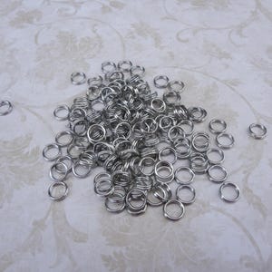 6mm Stainless Steel Split Rings: DIY Jewelry, Charms - 140PCS