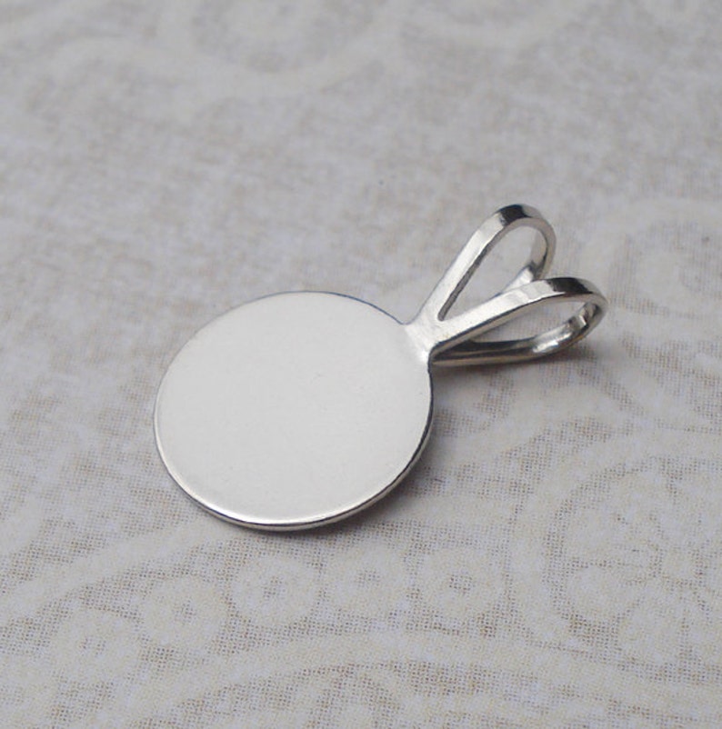 Small 7mm Silver Plated Glue On Pendant Bails for Tiles or Flat Back Cabs 12 pcs