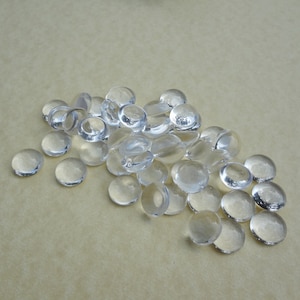 15mm Clear Magnifying Crystal Glass Flat Back Smooth Top Dome Czech Preciosa Cabs for Jewelry or DIY Craft Projects 12PCS