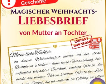 Sista minuten Weihnachtsgeschenk | Magischer Liebesbrief von Mutter an Tochter | Digitalare nedladdning | Weihnachtsgeschenk-Idee | Druckbares PDF
