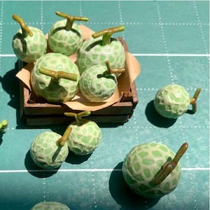 1Pcs Clay miniature melon fruit, model for dolls, miniature watermelon fruit ,miniatures handmade, miniature dollhouse polymer clay