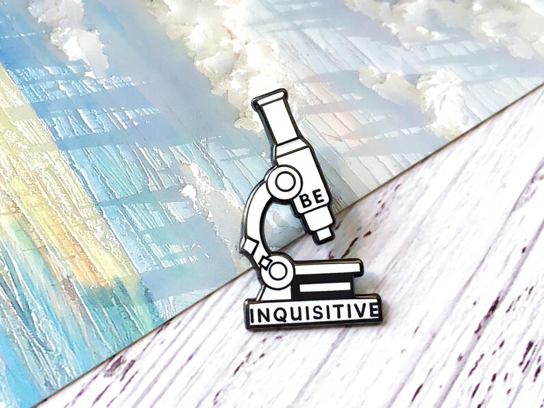 Microscope Beaker Chemistry Science Enamel Pin, STEM Badge Pin, Lapel ...
