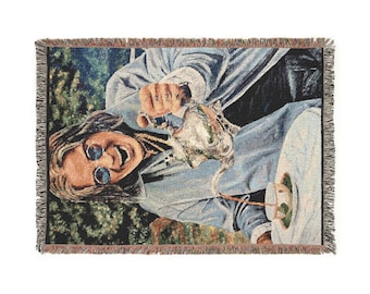 Ozzy Osbourne Pouring Tea painting Blanket | Brittany Samsil artwork