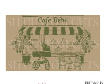 Bewerkbare bannersjabloon voor Canva | Voorbeeld van aangepaste feestbanner | Mockup babyshower evenement decor | Direct downloaden