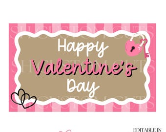 Mockup banner voor Valentijnsdag | Bewerkbare canvassjabloon | Sjabloon Valentijnsfeestje | Digitale download