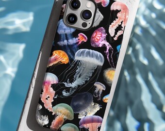 Jellyfish Phone Case, Ocean Collage, Coastal, Sea, Maximalist Phone Cover, iPhone 17 16 15 14 13 Pro Max Samsung Galaxy S25 S24 S23 S22 S21