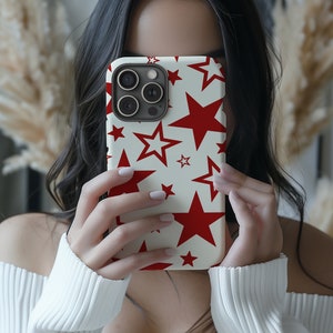 Red Star-telefoonhoesje, Stargirl Aesthetic, iPhone 16 15 14 13 12 11 Pro Max 8 Plus X, Samsung S24 S23 S22 S21