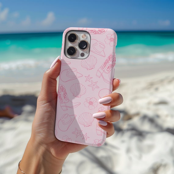 Chesty - Chesty  Garden Phone Case  Beige×Pink Pink Coastal Cowgirl Phone Case, Western Cowboy Boot