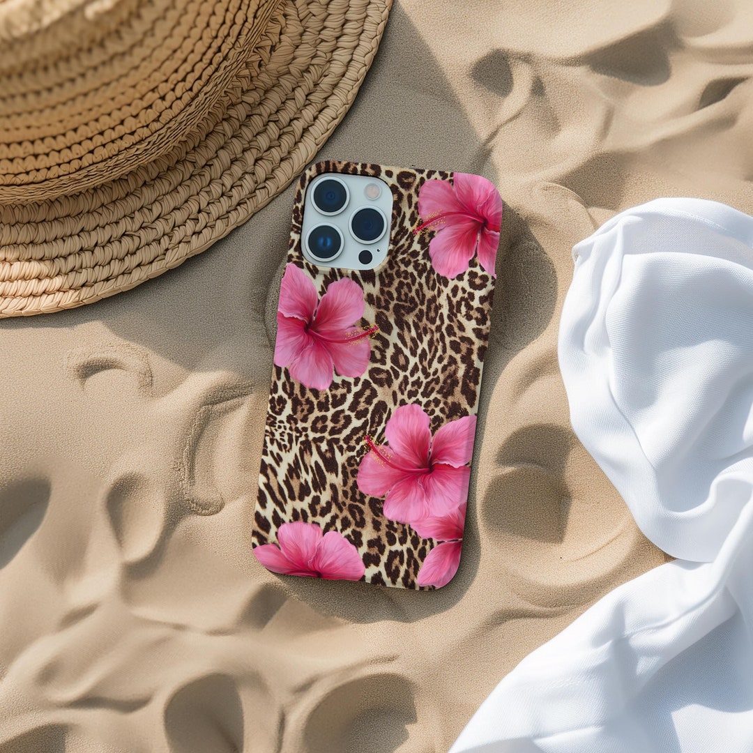 Phone Holder - Nappa Leather - Pineapple Paradise - Hibiscus Blush main image 0