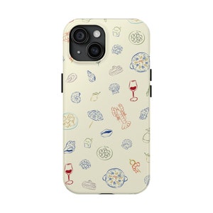 Mediterranean Food Phone Case: Coastal Illustration, Tough Protection image 4