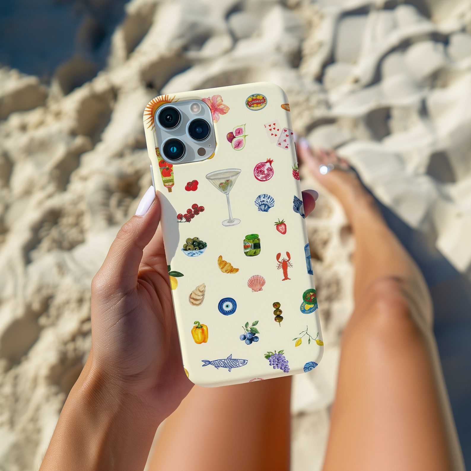 Summer Phone Case, Food, Fruit, Drinks, Coastal Cute Phone Cover