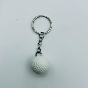 Miniature Golf Ball Charm Keychain