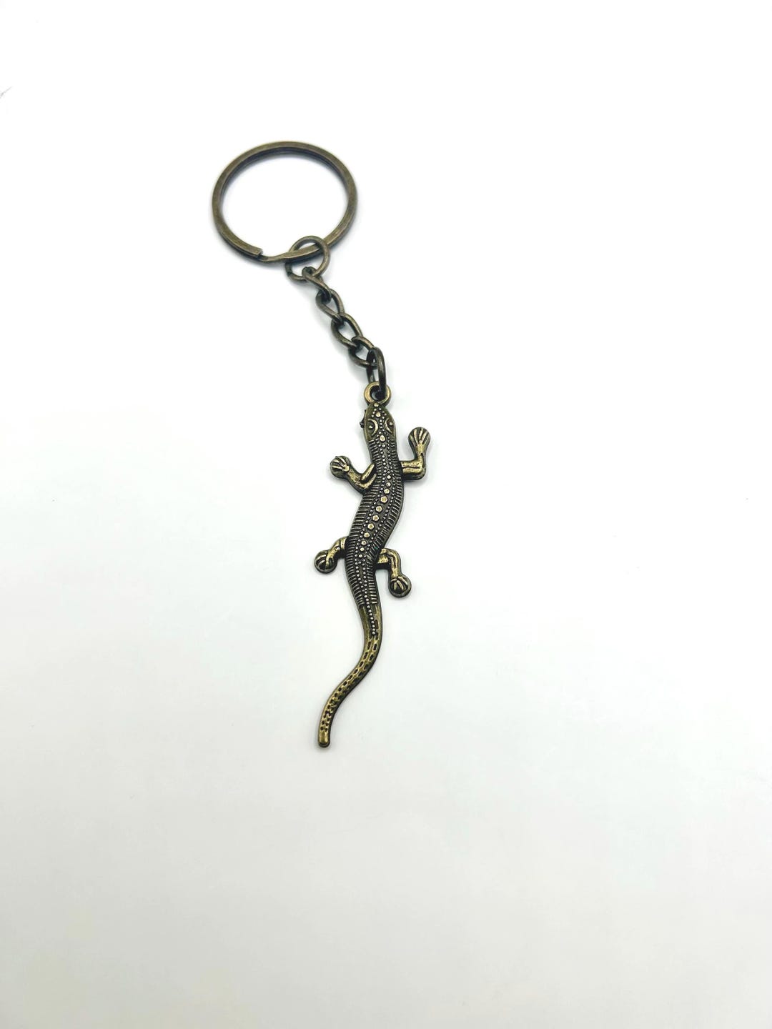 Bronze Gecko Keychain - Etsy