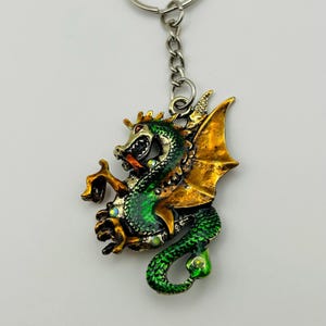Green and Gold Dragon Keychain
