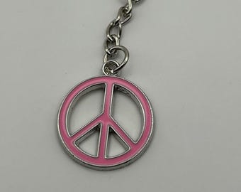 Peace Sign Key Ring PEACE SIGN Bright Dots Key Ring Keychain, Car Rear-view Mirror Dangle ...