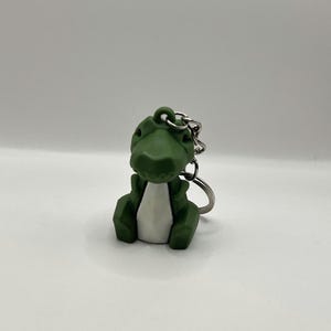 Cute Green Dino Keychain Charm