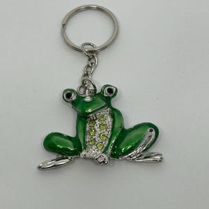 Bright Green Frog Keychain