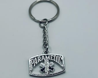 Bright Silver Paramedic Charm, Keychain