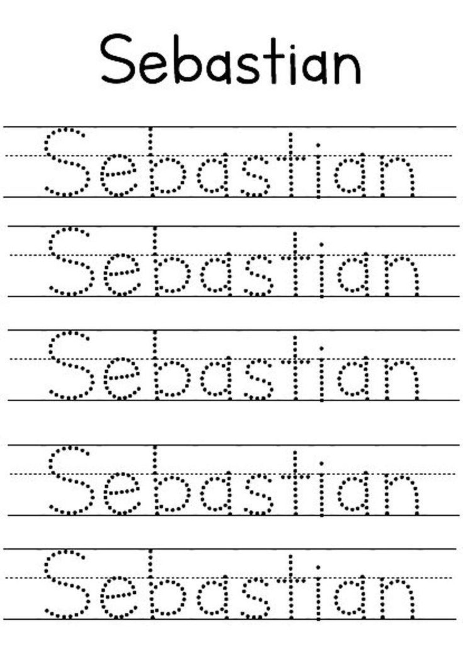 Custom Name Tracing Worksheet for Kids – Personalized Writing Practice ...