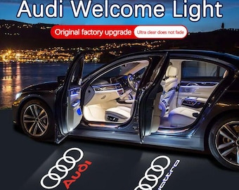 Proyector de logotipo de luz de bienvenida de Audi / Compatible con luces LED de charco de puerta de Audi / Actualización de luz de cortesía Ghost Shadow para puertas de automóvil