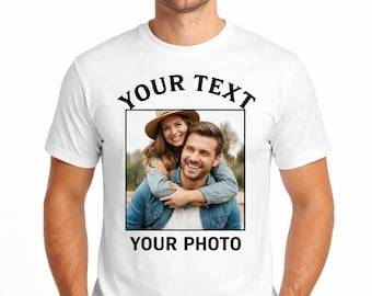 Camiseta personalizada con cara, Regalos de boda personalizados, Camiseta con foto personalizada, Regalos con foto personalizados, Camiseta para reunión familiar, Regalo para él