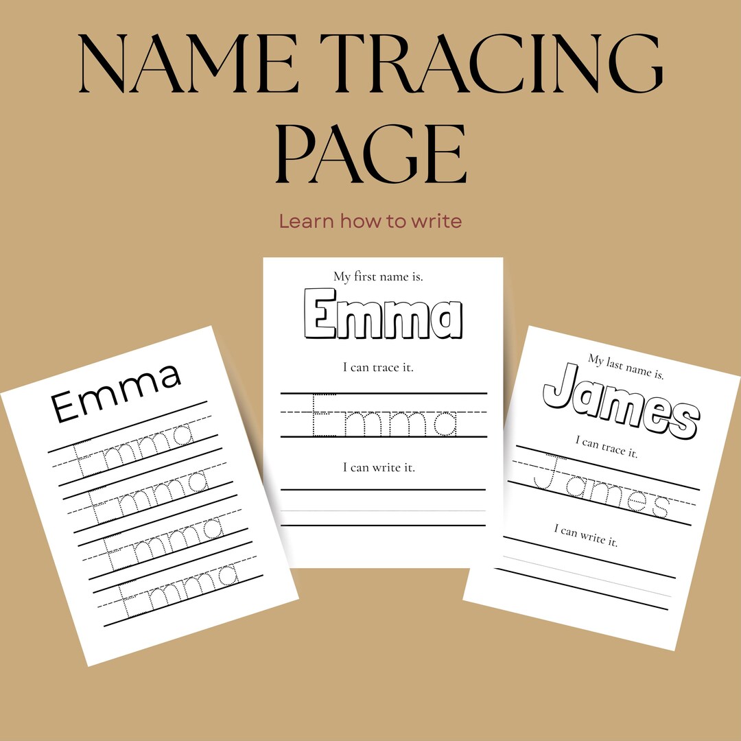 Custom Name Tracing Worksheet for Kids | Personalized Preschool