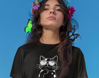 Camiseta personalizada para amantes de los gatos con texto personalizado, camiseta personalizada para mamás de gatos, camiseta para papás de gatos, regalo divertido para amantes de los gatos, camiseta personalizada para amantes de las mascotas