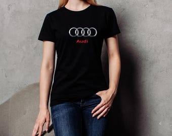 Camiseta con el logotipo de Audi / Camiseta con gráficos para amantes de los autos / Camiseta inspirada en autos de lujo / Camiseta unisex de estilo urbano / Regalo para fanáticos de Audi