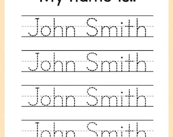 Libro para trazar nombres personalizados, práctica de escritura personalizada para niños, imprimible y editable, un regalo gratis, libro editable para trazar el alfabeto para preescolar.