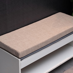 Custom Cushions Durable Linen Seat Cushion for Indoor Bench Cushion Window Seat Cushion Chairs Floor Pad with Zippered for Home Decoration