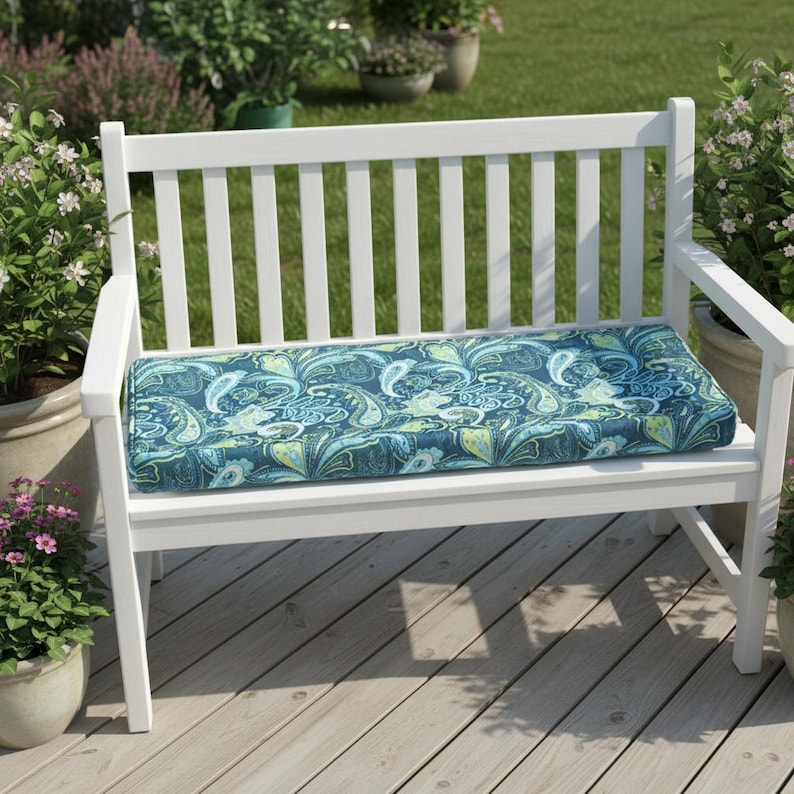 Outdoor Bench Cushion Custom Waterproof Cushion Patio Cushion for Garden Seat Outdoor Lounge Cushion Set with Zipper Cushion Outdoor image 3