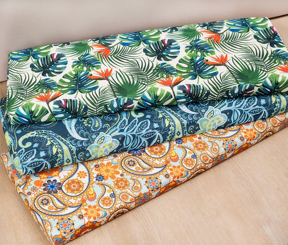 Custom Outdoor Bench Cushion Waterproof Cushion for Garden Seat Cushion Stripe Botanical Print Patio Chair Pad Replacement Fade-Proof