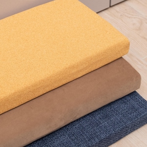Custom Indoor Cushion for Bench Cushion Linen Cushion Window Seat Cushion for Indoor Seat Custom Minimalist Seat Cushion for Bench Chair Pad