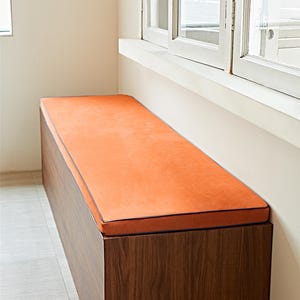 Bench Cushion Indoor Custom Velvet Cushion Window Seat Cushion for Indoor Seat Cushion for Bench Cushion Zipper Read Nook Pad Indoor Cushion