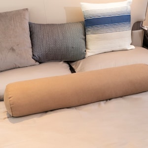 Custom Size Bolster Pillows Extra Long Bolster Pillows with Piping for Headboard Pillow with Zipper Custom Bolster Pillows Gift for Family