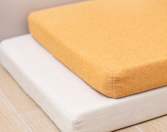 Indoor Bench Cushion Custom Cushion Washable Linen, Velvet Chair Cushion Window Seat Cushion Modern Minimalist Reading Nook Pad Home Decor