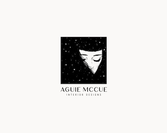 AGUIE MACCUE  | 2 |  Modern Minimal Logo Design (girl, stars, negative space, jewelry, fashion, spiritual, healing, award winning logo)