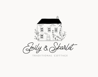 EMILY & SKARLET | 46 |  Eclectic Logo Design (cottage, farmhouse, boutique, herbs, flowers, traditional living, rentals, vacations, family)