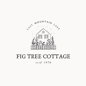 FIG TREE COTTAGE | 47 |  Eclectic Logo Design (cottage, farmhouse, gardening, herbs, traditional living, rentals, vacations, family)
