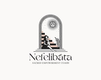 NEFELIBATA | 44 |  Eclectic Logo Design (sacred, magical, coaching, spiritual, minimal, celestial, boutique, hypnotherapy, shaman logo)