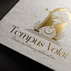 TEMPUS VOLAT 45 Eclectic Logo Design sacred, magical, coaching, spiritual, hourglass, celestial, boutique, hypnotherapy, time logo image 6