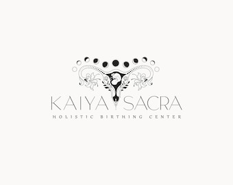 KAIYA SACRA  | 25 |  Eclectic Logo Design (birth, fetus, womb, doula, midwife, maternity, lactation, birthing, parenting, child, yoni logo)