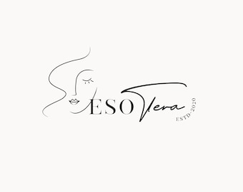 ESO TERA  | 33 |  Eclectic Minimal Logo Design (beauty birth, coaching, boutique, accessories, clothes, botanical, blissful face, text logo)