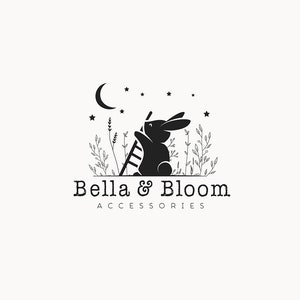 BELLA & BLOOM / 27 / Design eclettico e minimale del logo (nascita, bambino, boutique, accessori, vestiti, moda per bambini, neonato, logo coniglietto)