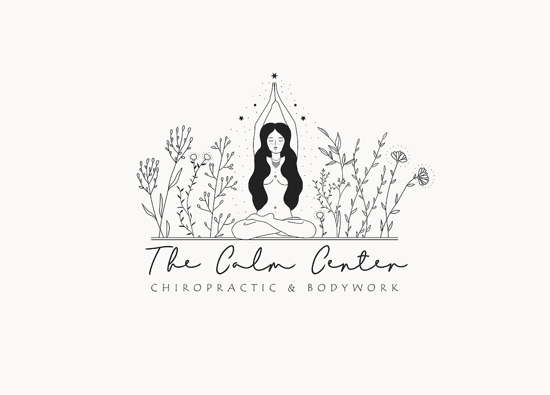 THE CALM CENTER 23 Modern Minimal Logo Design yoga - Etsy